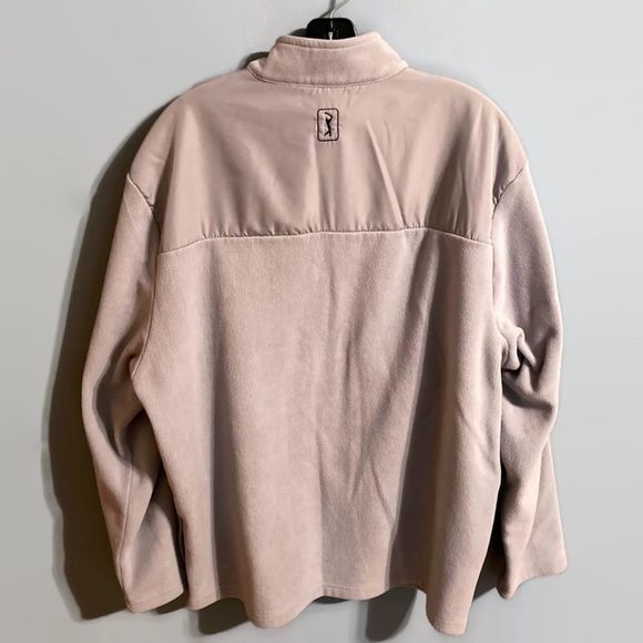 PGA Tour Men's Light Gray 1/4 Zip Sweatshirt - Picture 3 of 5